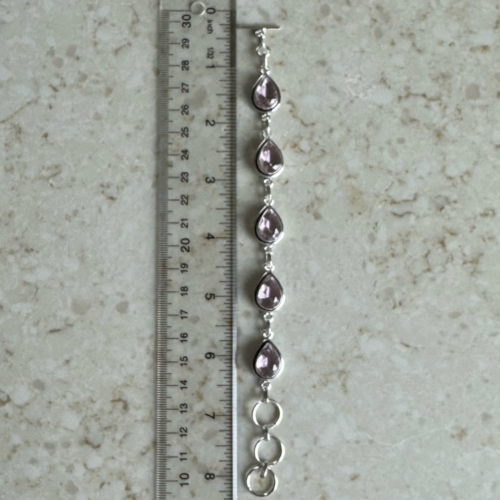 NWOT Sundance Sunset Rain Bracelet, Pink Kunzite, Sterling Silver - Picture 9 of 9